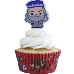12 Caissettes Cupcakes + 12 Cake Toppers Harry Potter PME