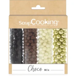 4 Décors Billes Chocolat et Or 38 g Scrapcooking