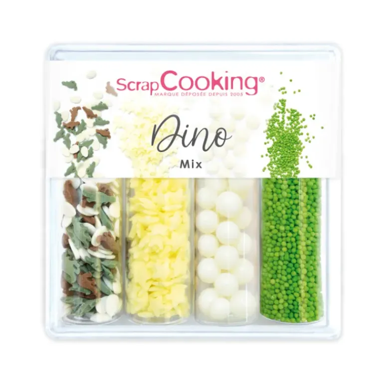 4 Décors en Sucre Dino Mix 61 g Scrapcooking