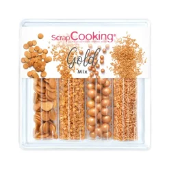 4 Décors en Sucre Gold Mix 62 g ScrapCooking