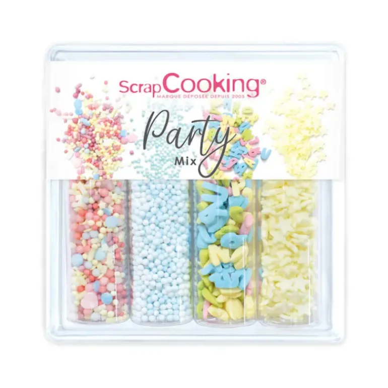 4 Décors en Sucre Party Mix 65 g ScrapCooking
