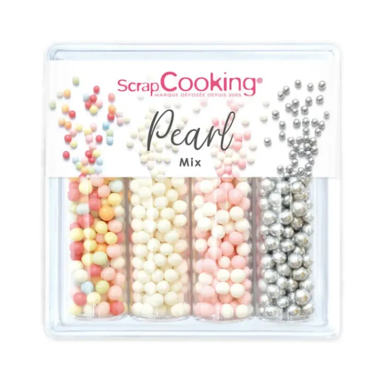 4 Décors en Sucre Pearl Mix 56 g ScrapCooking