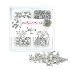 4 Décors en Sucre Silver Mix 68 g ScrapCooking