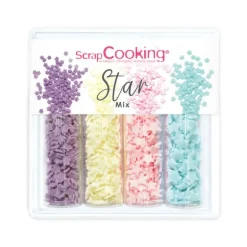 4 Décors en Sucre Star Mix 52 g ScrapCooking
