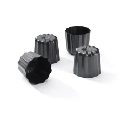 6 Moules à Cannelés 5,5 cm Anti-adhérent en Aluminium Gobel