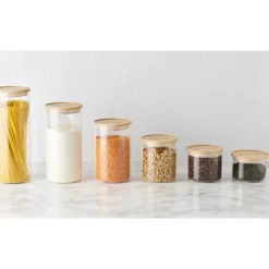 Bocal en Verre 600 ml avec Couvercle Bambou Stor'eat Mastrad