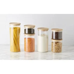 Bocal en Verre 850 ml avec Couvercle Bambou Stor'eat Mastrad