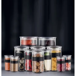 Bocal Plastique 1 L avec Couvercle (x2) PRESSO Bodum