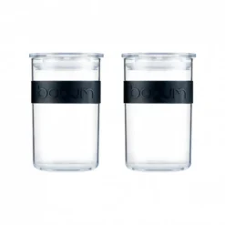 Bocal Plastique 600 ml avec Couvercle (x2) PRESSO Bodum