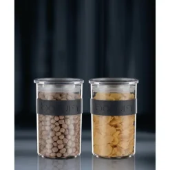Bocal Plastique 600 ml avec Couvercle (x2) PRESSO Bodum