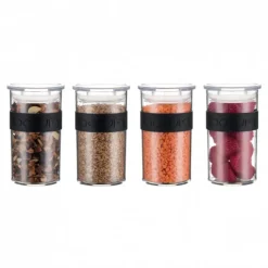 Bocal Plastique 250 ml avec Couvercle (x4) PRESSO Bodum