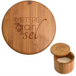 Boîte à Sel Magnétique en Bambou Totally Bamboo