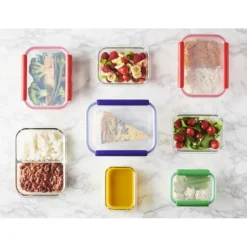 Boîte de Conservation Connectée avec Compartiments 1 L Rouge Stor'eat Mastrad