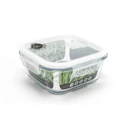 Boîte de Conservation en Verre Carré 800 ml Pebbly