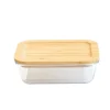 Boîte de Conservation en Verre et Bambou Rectangle 1520 ml Pebbly