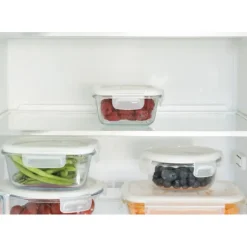 Boîte de Conservation en Verre Carré 320 ml Pebbly