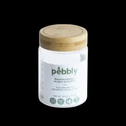 Boîte de Conservation en Verre et Bambou Rond 450 ml Pebbly