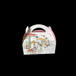 Boîte pâtissière avec poignées Balade Gourmande 17 x 10 cm x H 6 cm (x50)