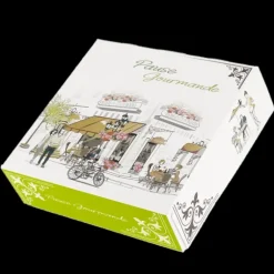 Boîte pâtissière Pause Gourmande - 18 x H 5 cm - (x50)