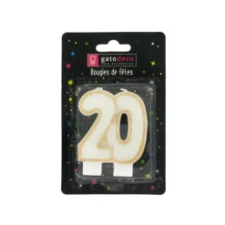 Bougie Anniversaire 20 ans Gatodéco