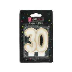 Bougie Anniversaire 30 ans Gatodéco