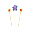 Bougie Chiffre 8 avec 2 bougies étoiles Gatodéco