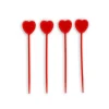 Bougies Coeurs Rouges sur Piques (x4) Gatodéco