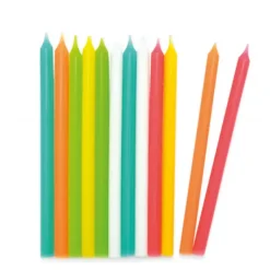 Bougies Longues Multicolore 12 cm (x12) Scrapcooking