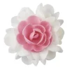 Bouquet Fleur Azyme 10 cm Rose et Blanc 5 cm (x6) Florensuc