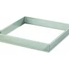 Cadre à Tarte Carré Inox Perforé 8.5 cm H.2 cm