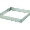 Cadre à Tarte Carré Inox Perforé 22 cm H.2 cm
