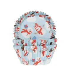 Caissette Cupcake Bonhomme de Neige x50