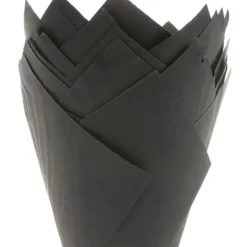 Caissettes Cupcakes Noires Tulipe House of Marie (x36)