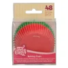 Caissettes Cupcakes Rouge et Verte (x48) Funcakes