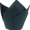 Caissettes en Papier Tulipcup Noir Ø 5 cm H 8 cm