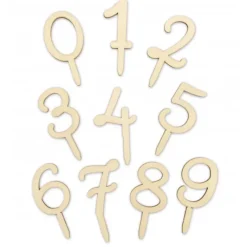 Cake Topper Bois Chiffres 0 à 9 Scrapcooking