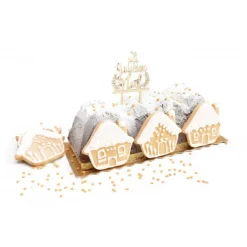 Cake Topper Bois Joyeux Noël 13cm Scrapcooking