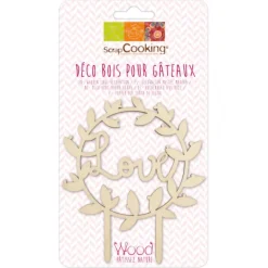 Cake Topper Bois Love 12,5 cm Scrapcooking