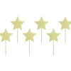 Cake Toppers Étoiles Or (x6) PartyDeco