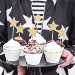 Cake Toppers Étoiles Or (x6) PartyDeco