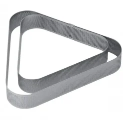 Cercle à Entremets Triangle Inox Micro-perforé 17,5 x 16 cm x H 3,5 cm Pavoni