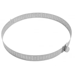 Cercle à Tarte Extensible Inox Perforé 16 à 30 cm Scrapcooking