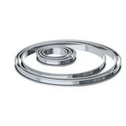 Cercle à Tarte perforé Ø 22 cm en Inox par De Buyer