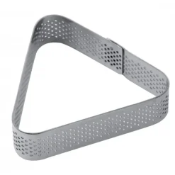 Cercle à Tarte Triangle Inox Micro-perforé 8,5 x 7,5 cm x H 2 cm Pavoni
