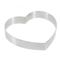 Cercle perforé forme coeur ø 12 cm de L'école Valrhona par De Buyer