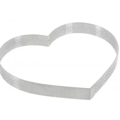 Cercle perforé forme coeur ø 18 cm de L'école Valrhona par De Buyer