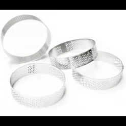 Cercles à Tarte Individuels Perforés Ronds 8 cm (x4) Scrapcooking