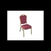 Chaise Empilable Dorée avec Assise Bordeaux Elysée Lyrose