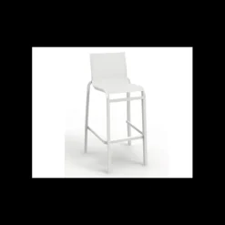 Chaise Haute Blanc Glacier et Toile Blanche Sunset Grosfillex