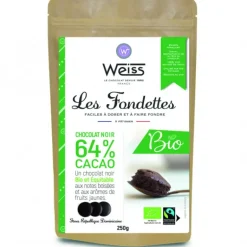 Chocolat Noir Bio 64% Fondettes 250g Weiss